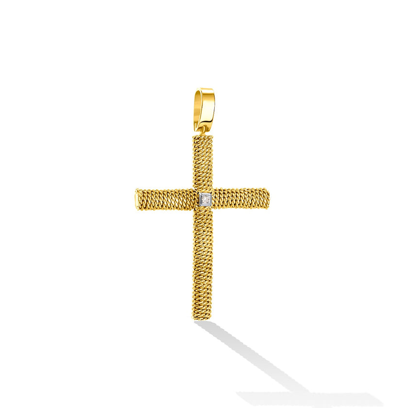 CROSS GOLD 750 & PRECIOUS STONES - 94125