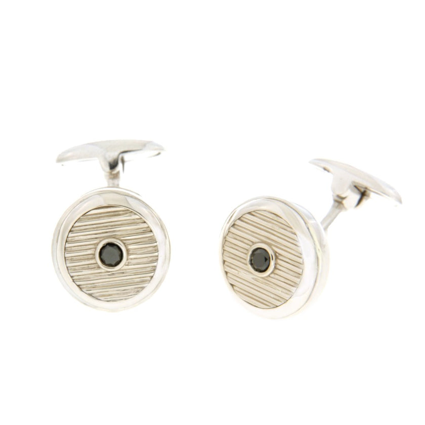 CUFFLINKS WHITE GOLD 750 & PRECIOUS STONES - 94216