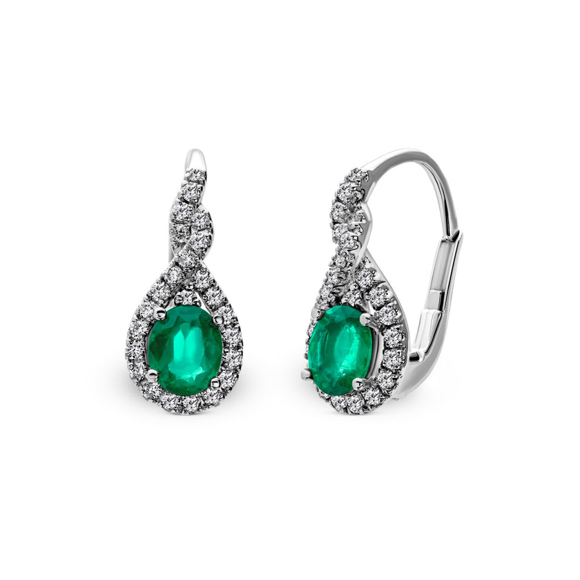 EARRINGS WHITE GOLD 750 & PRECIOUS STONES - 94400
