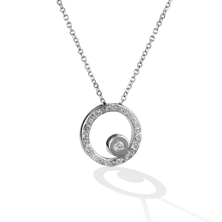 NECKLACE WHITE GOLD 750 & PRECIOUS STONES - 94563