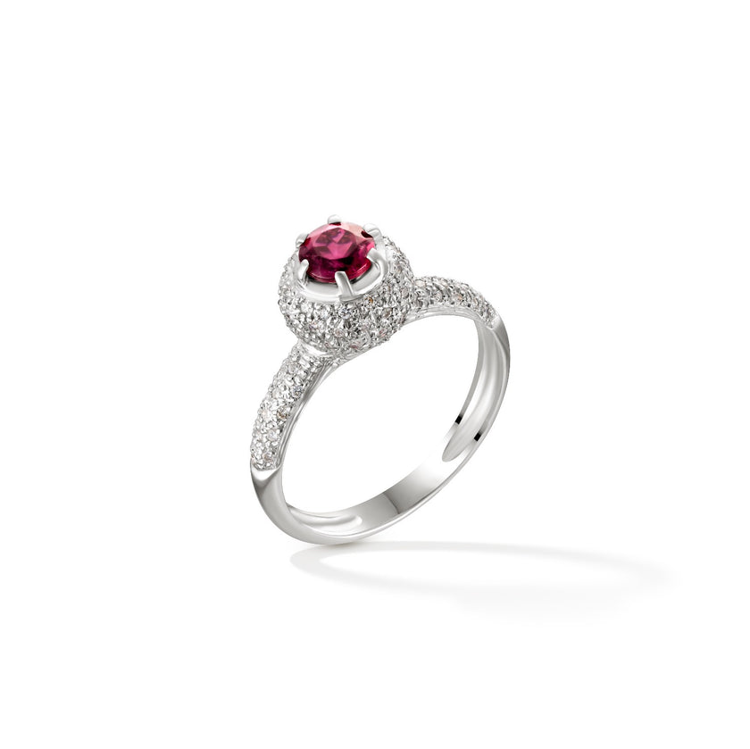 RING WHITE GOLD 750 & PRECIOUS STONES - 94634
