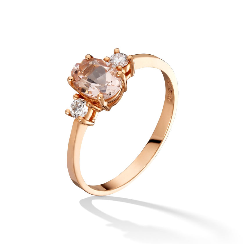 RING PINK GOLD 750 & PRECIOUS STONES - 94752