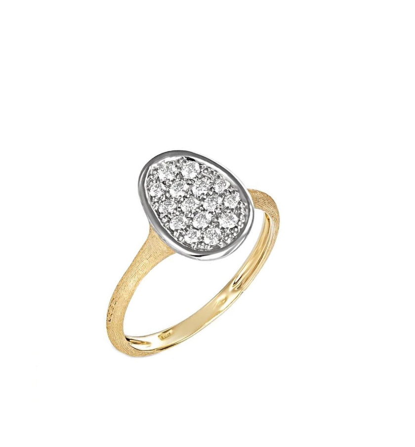 RING YELLOW & WHITE GOLD 750 & PRECIOUS STONES - 94951