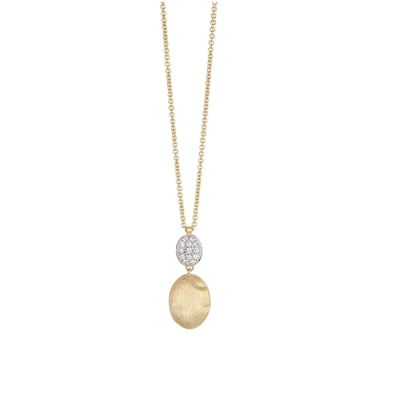 NECKLACE YELLOW & WHITE GOLD 750 & PRECIOUS STONES - 94962