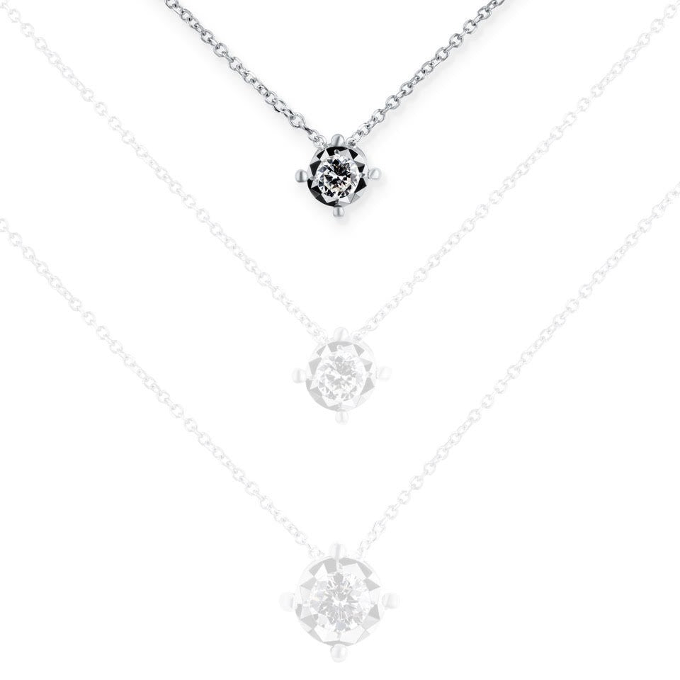 NECKLACE WHITE GOLD 750 & PRECIOUS STONES - 94992