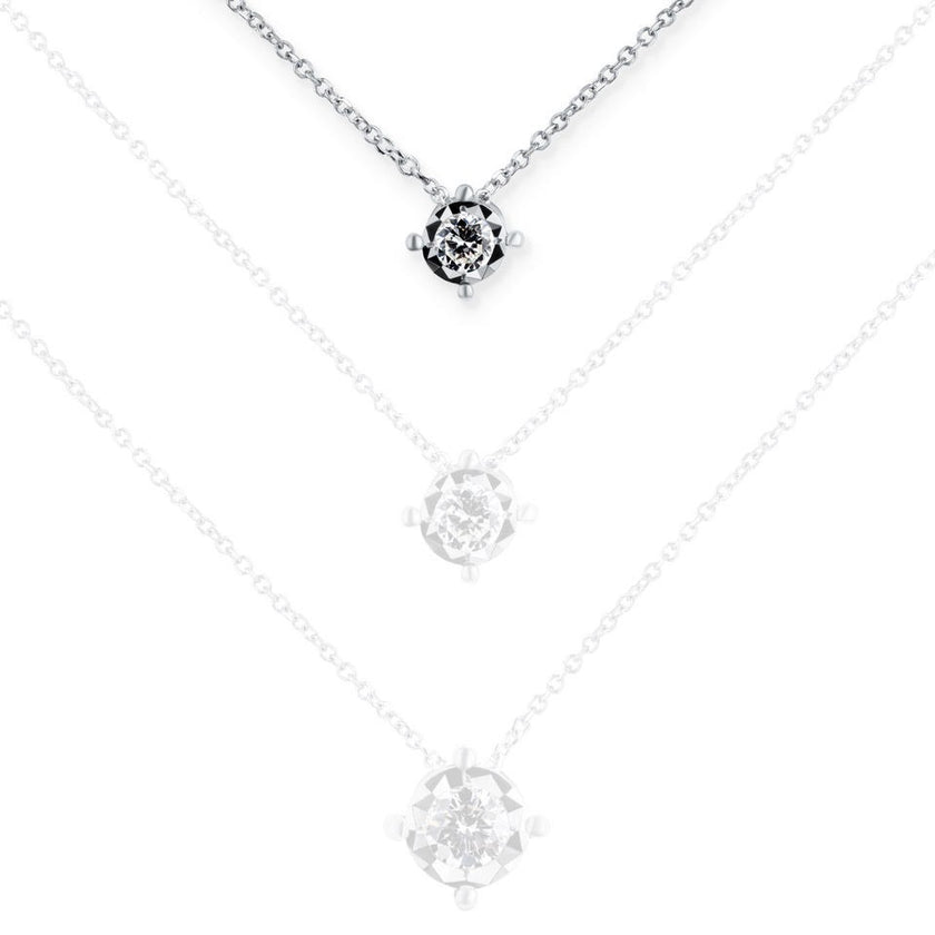 NECKLACE WHITE GOLD 750 & PRECIOUS STONES - 94992