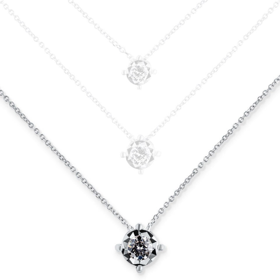 NECKLACE WHITE GOLD 750 & PRECIOUS STONES - 94996