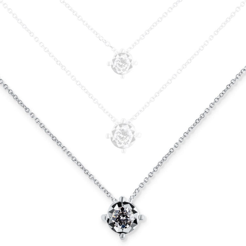 NECKLACE WHITE GOLD 750 & PRECIOUS STONES - 94996