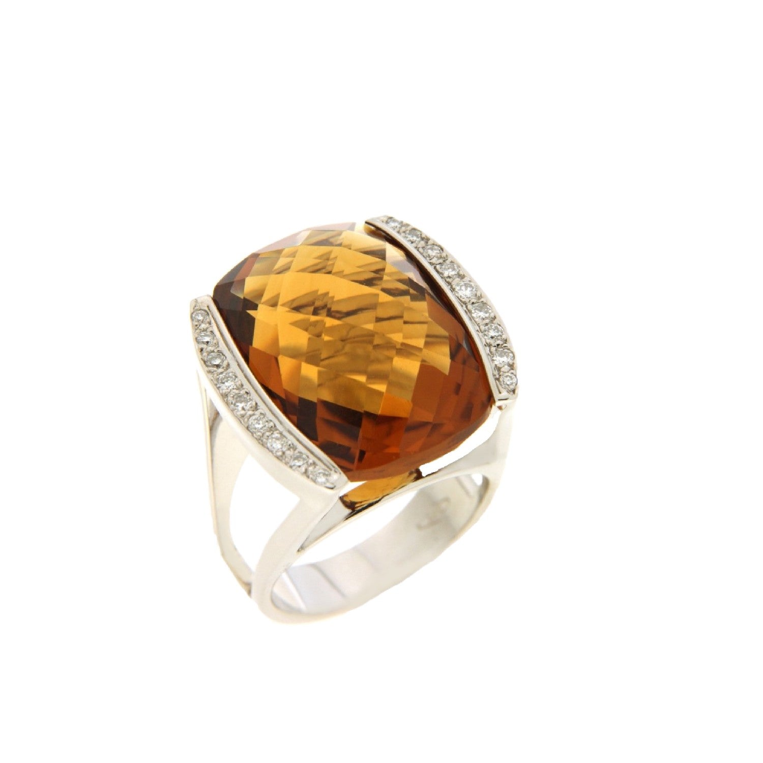 RING WHITE GOLD 750 & PRECIOUS STONES - 95060
