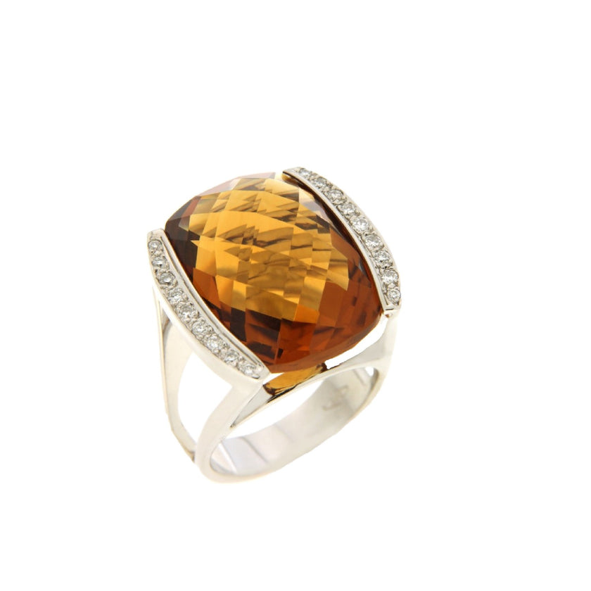 RING WHITE GOLD 750 & PRECIOUS STONES - 95060