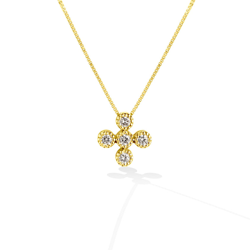 CROSS GOLD 750 & PRECIOUS STONES WITH CHAIN - 95185