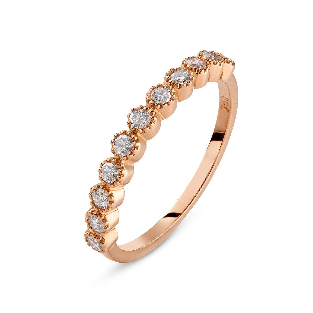 RING PINK GOLD 750 & PRECIOUS STONES - 95222