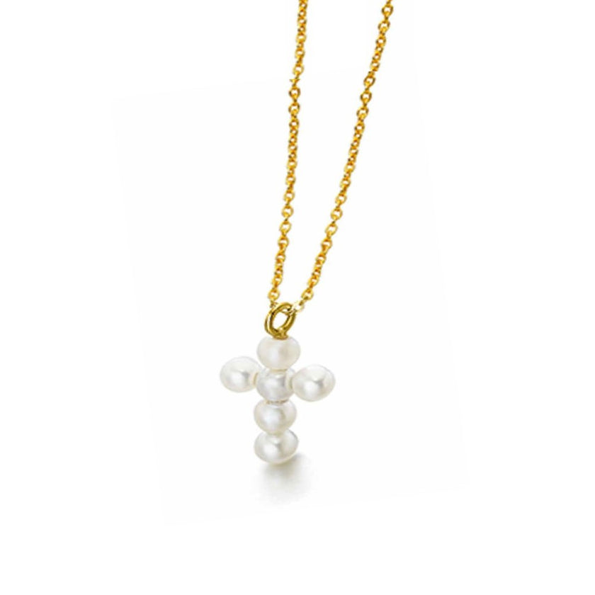 CROSS GOLD 750 & PEARLS WITH CHAIN - 95389