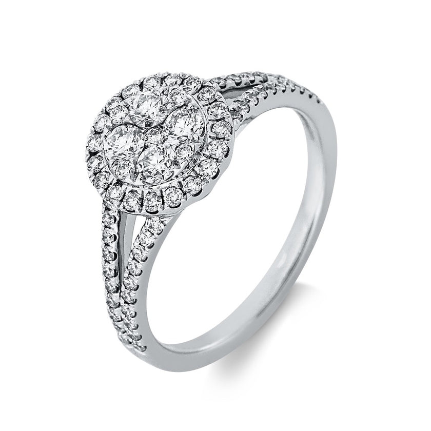 RING WHITE GOLD 750 & PRECIOUS STONES - 95607