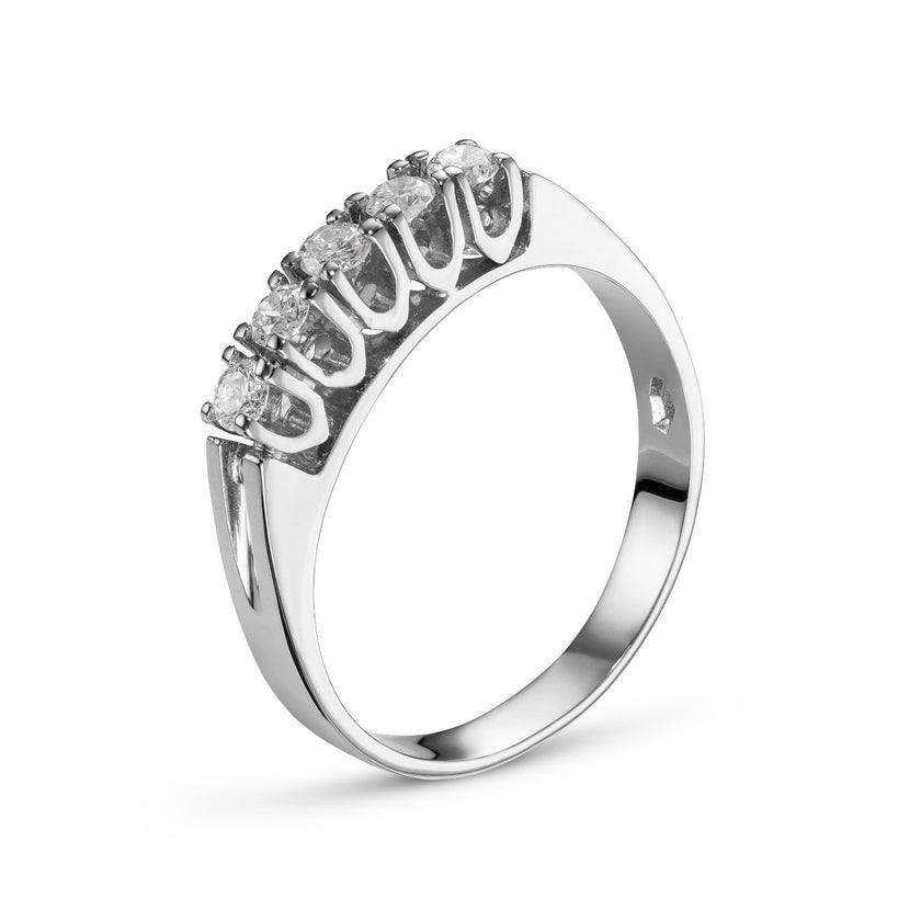 RING WHITE GOLD 750 & PRECIOUS STONES - 95624
