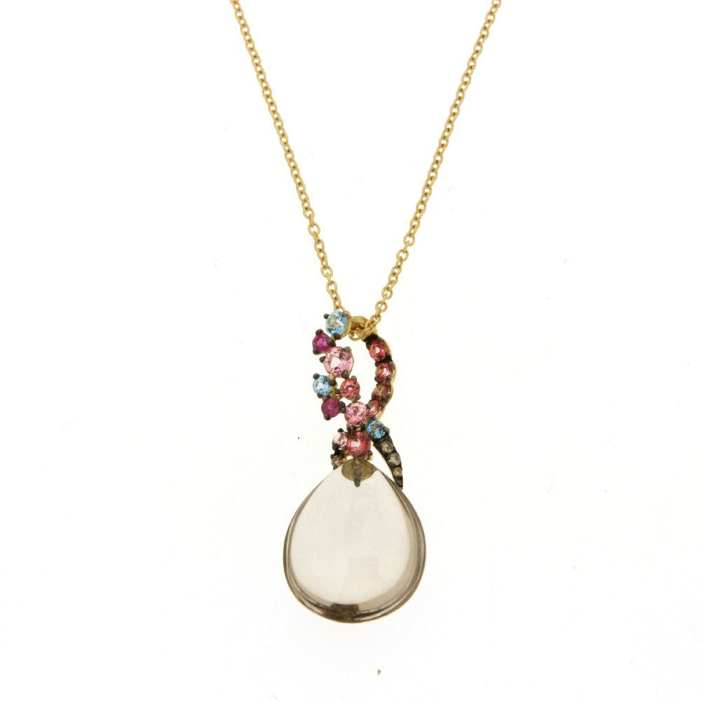 NECKLACE GOLD 750 & PRECIOUS STONES - 96117