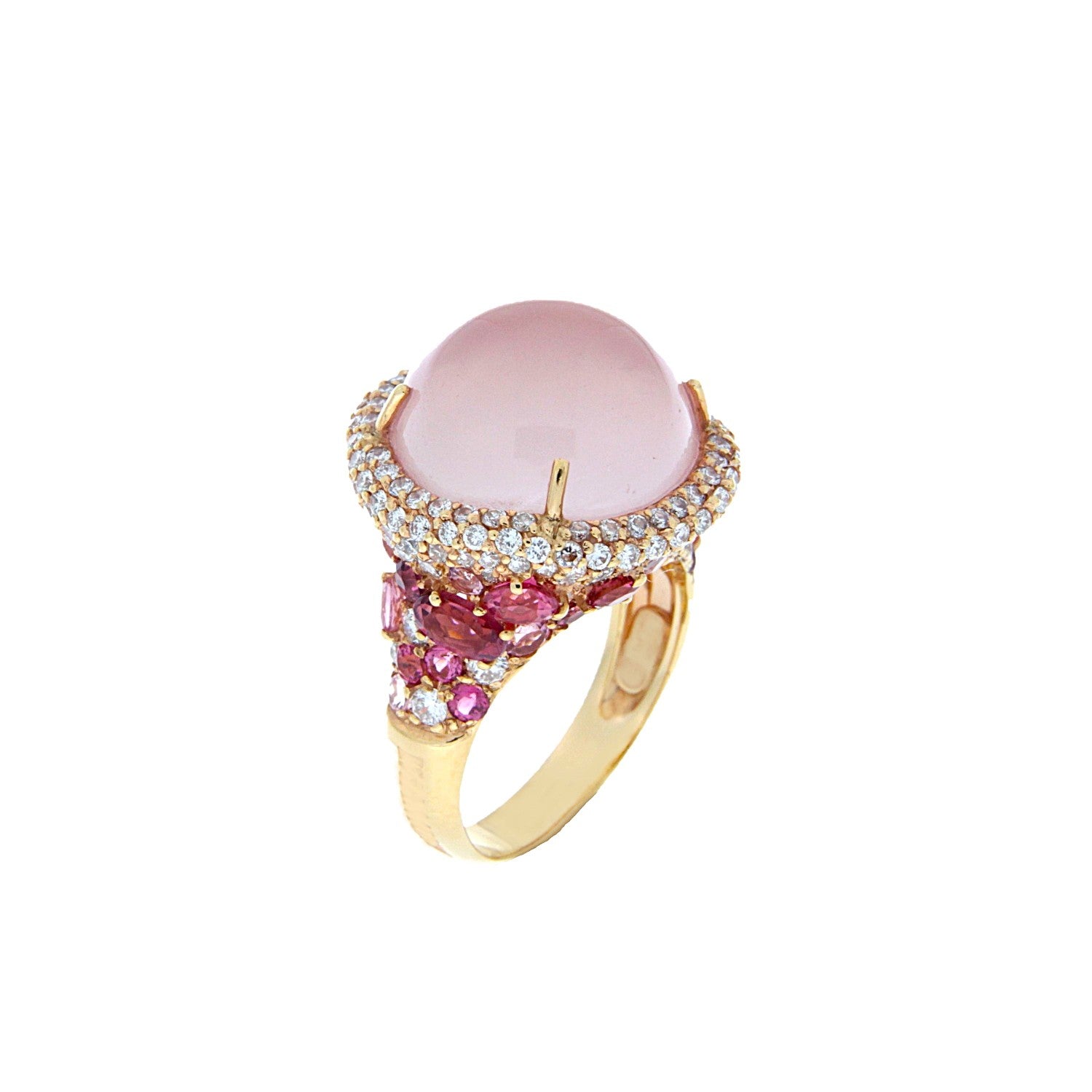 RING PINK GOLD 750 & PRECIOUS STONES - 96127