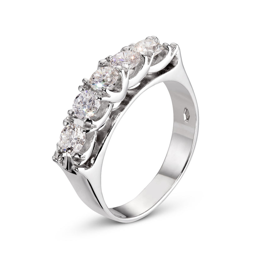 RING WHITE GOLD 750 & PRECIOUS STONES - 96309