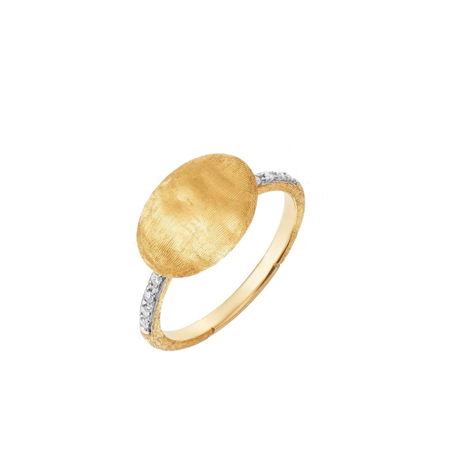 RING YELLOW & WHITE GOLD 750 & PRECIOUS STONES - 96439