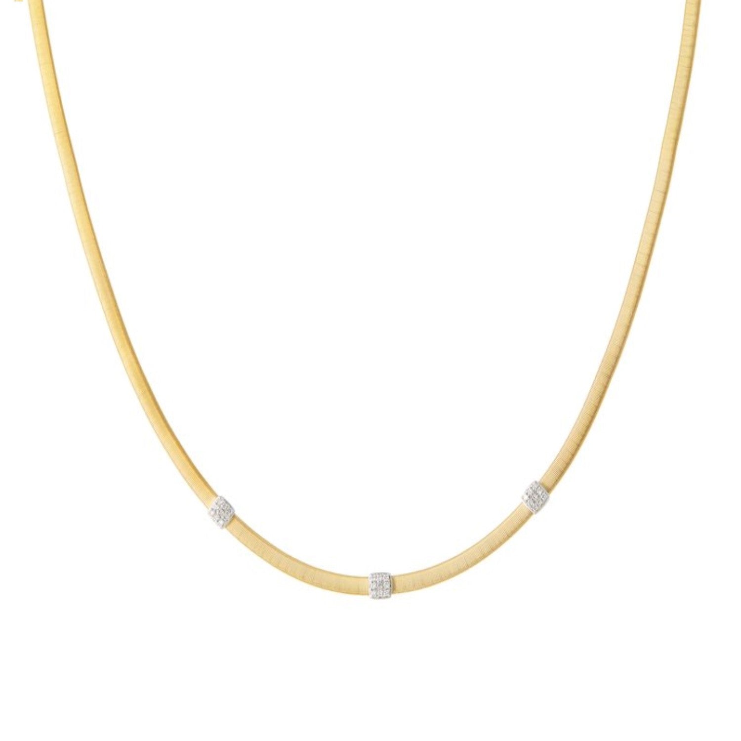 NECKLACE YELLOW & WHITE GOLD 750 & PRECIOUS STONES - 96447
