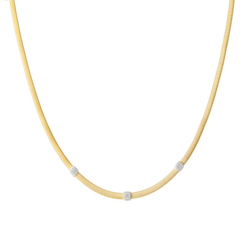 NECKLACE YELLOW & WHITE GOLD 750 & PRECIOUS STONES - 96447