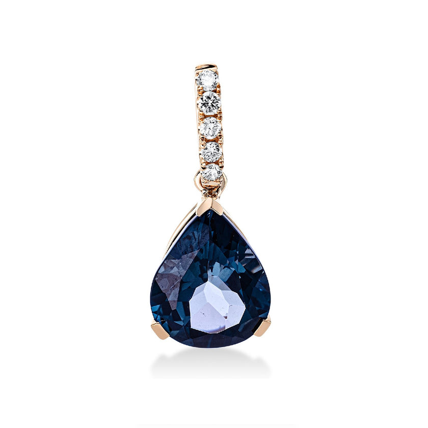PENDANT PINK GOLD 750 & PRECIOUS STONES - 96542
