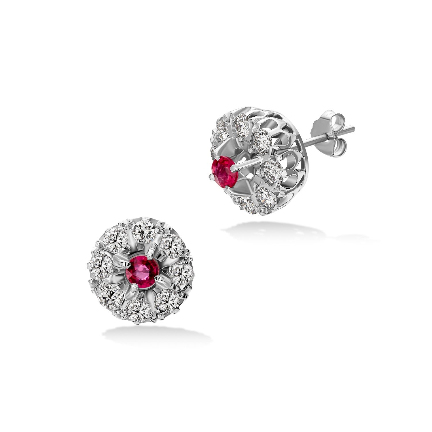EARRINGS WHITE GOLD 750 & PRECIOUS STONES - 96550
