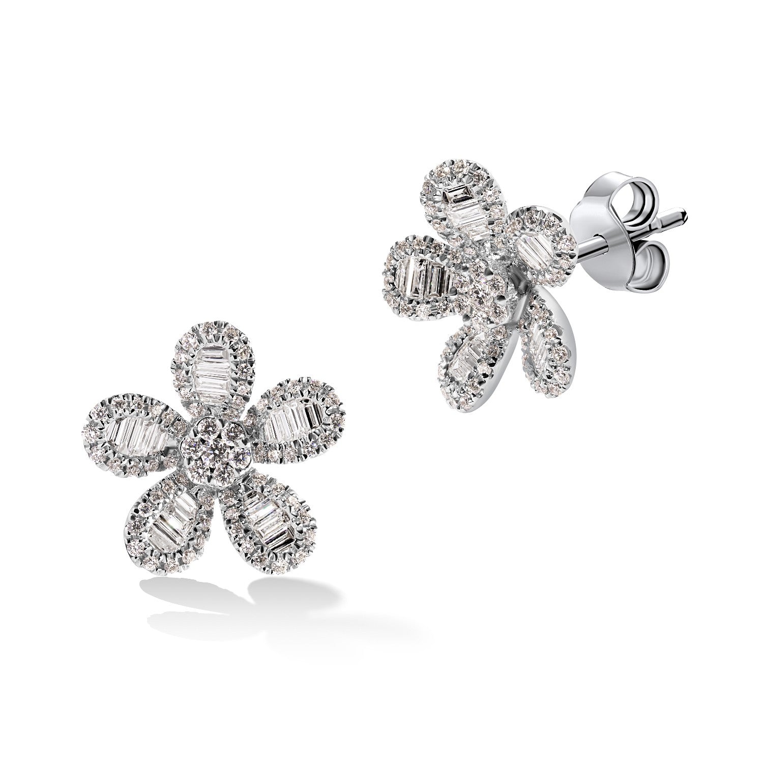 EARRINGS WHITE GOLD 750 & PRECIOUS STONES - 96639