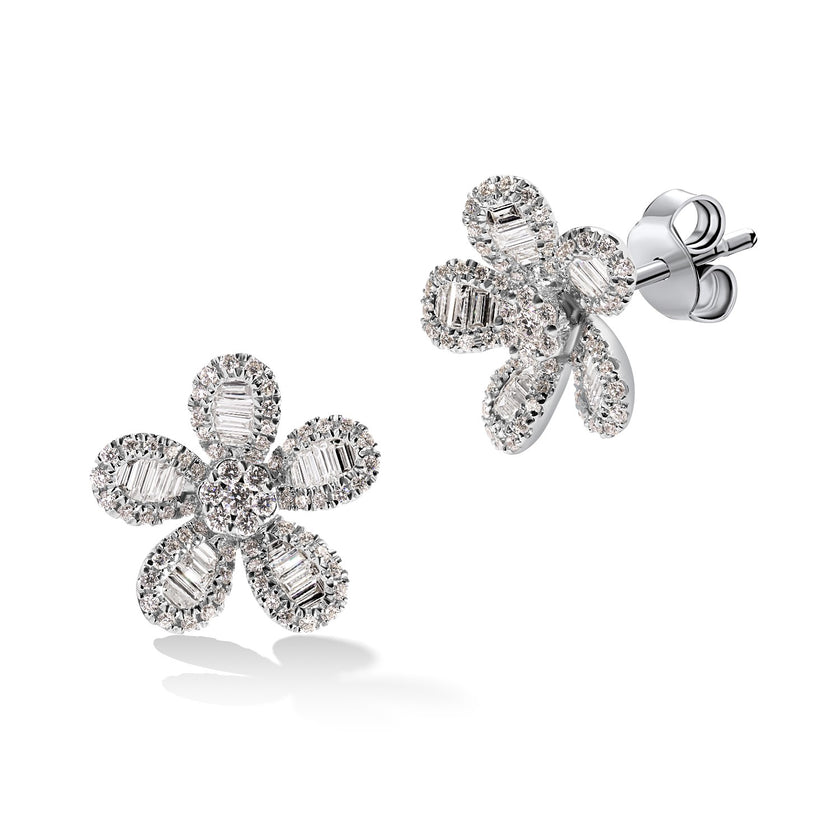 EARRINGS WHITE GOLD 750 & PRECIOUS STONES - 96639
