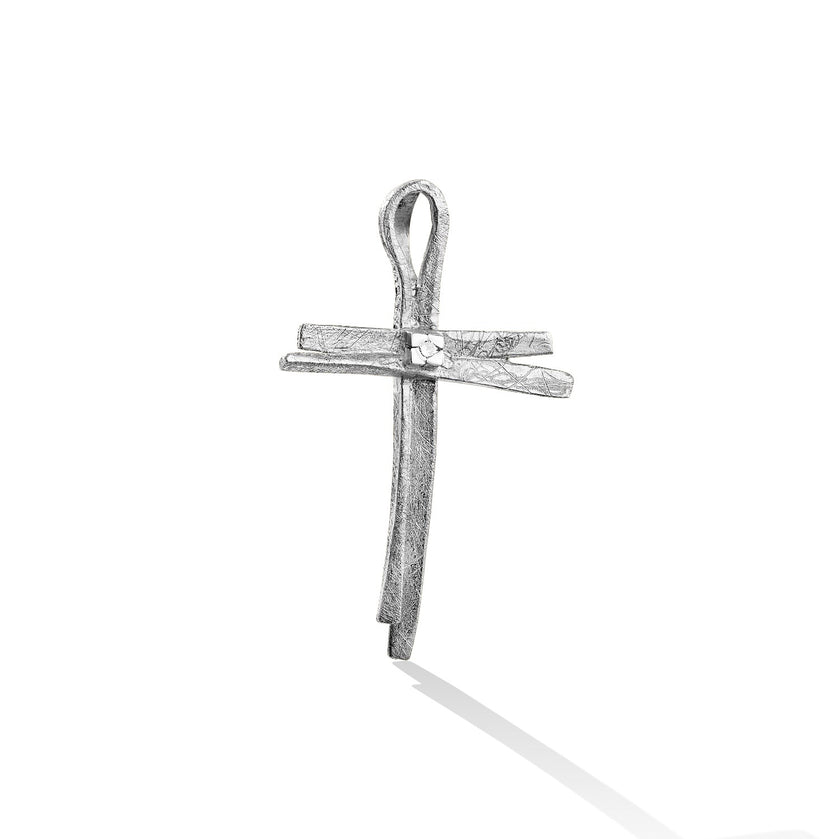 CROSS WHITE GOLD 750 & PRECIOUS STONES - 96664