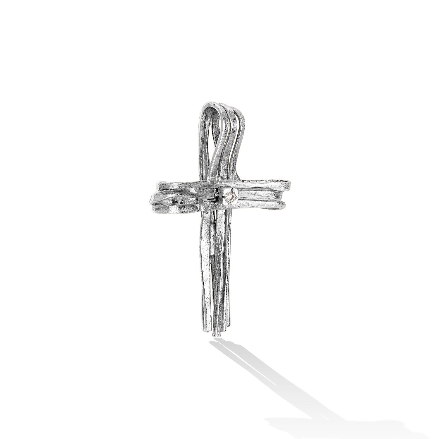 CROSS WHITE GOLD 750 & PRECIOUS STONES - 96665