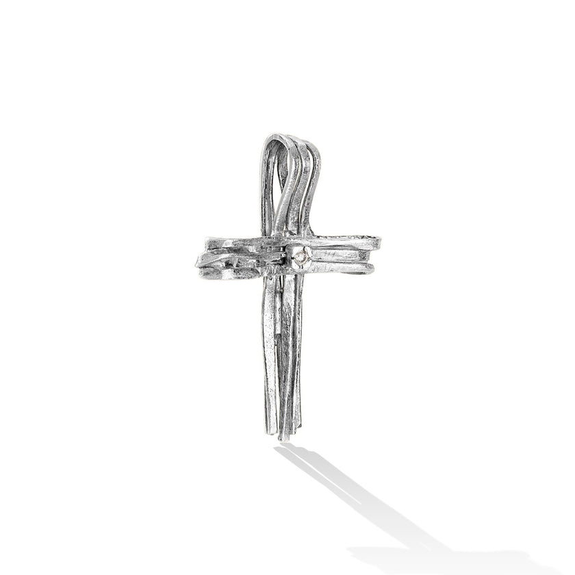 CROSS WHITE GOLD 750 & PRECIOUS STONES - 96665