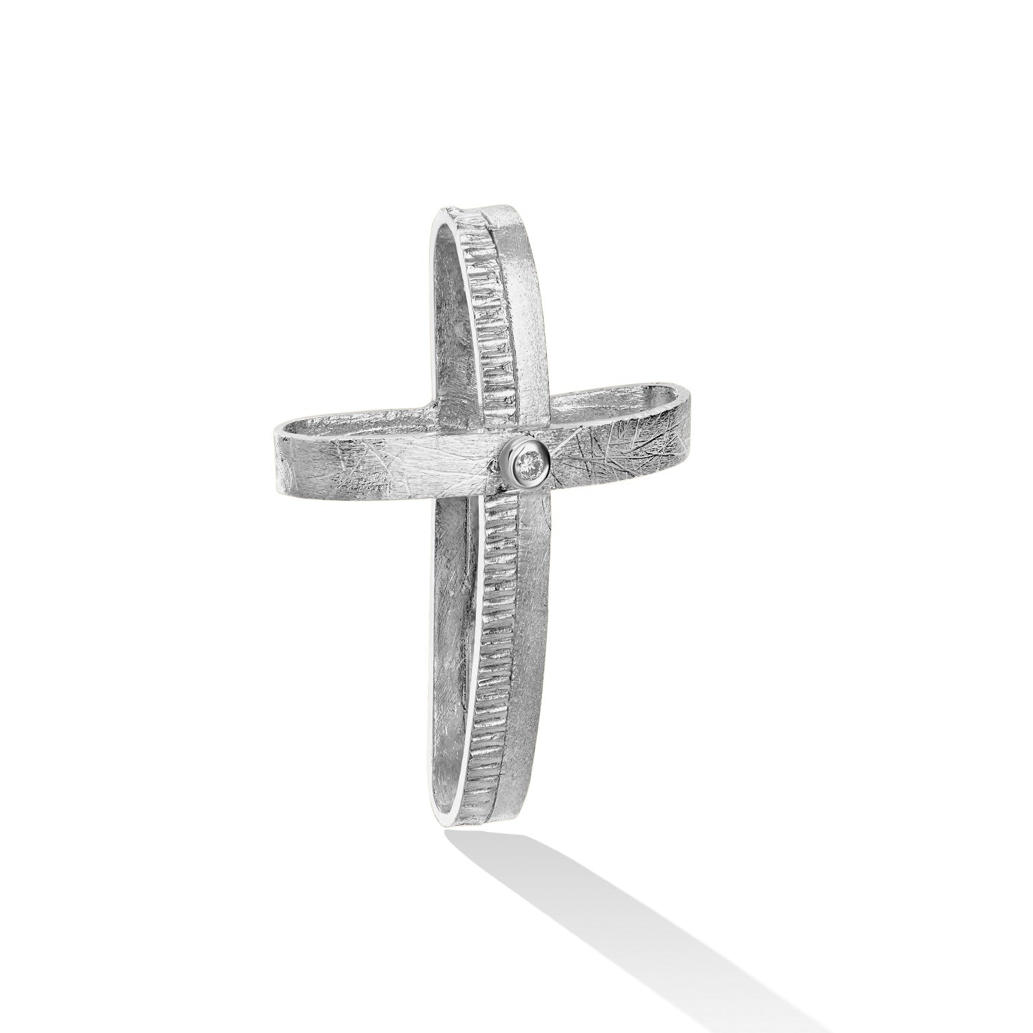 CROSS WHITE GOLD 750 & PRECIOUS STONES - 96676