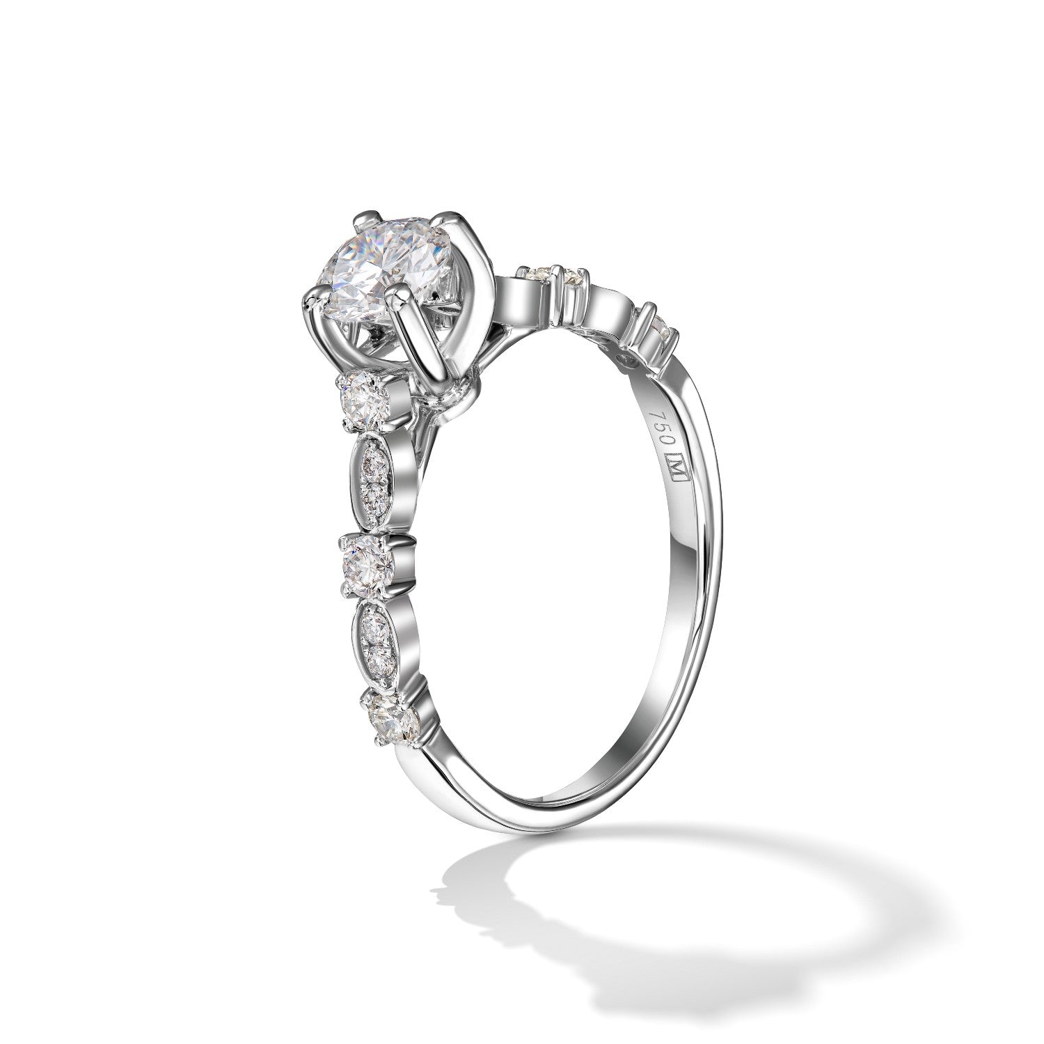 RING WHITE GOLD 750 & PRECIOUS STONES - 96684