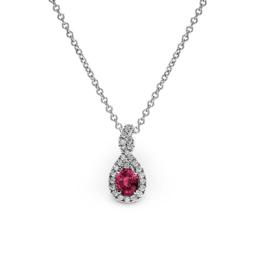 NECKLACE WHITE GOLD 750 & PRECIOUS STONES - 96697