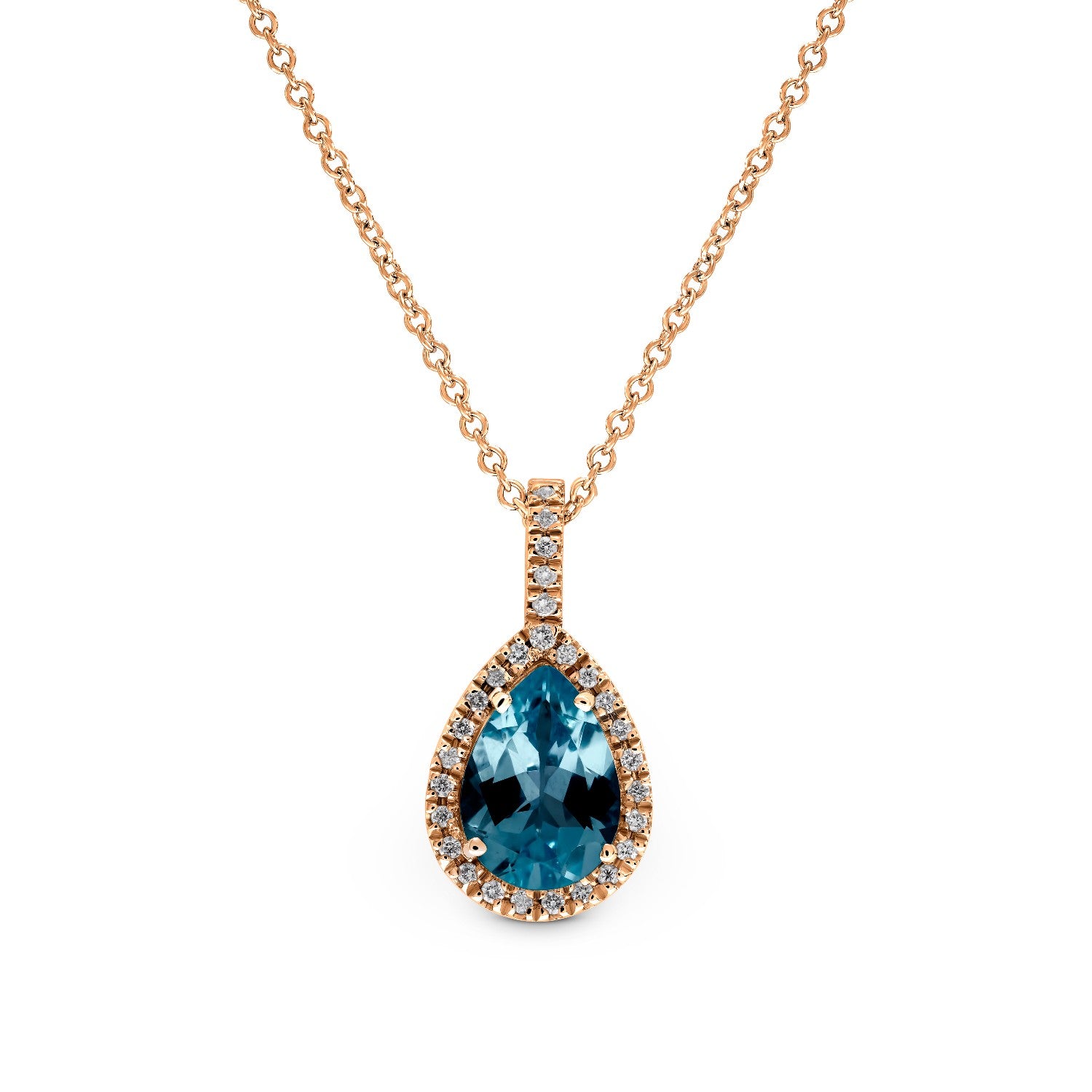 NECKLACE PINK GOLD 750 & PRECIOUS STONES - 96740