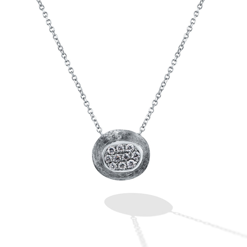 NECKLACE WHITE GOLD 750 & PRECIOUS STONES - 96828