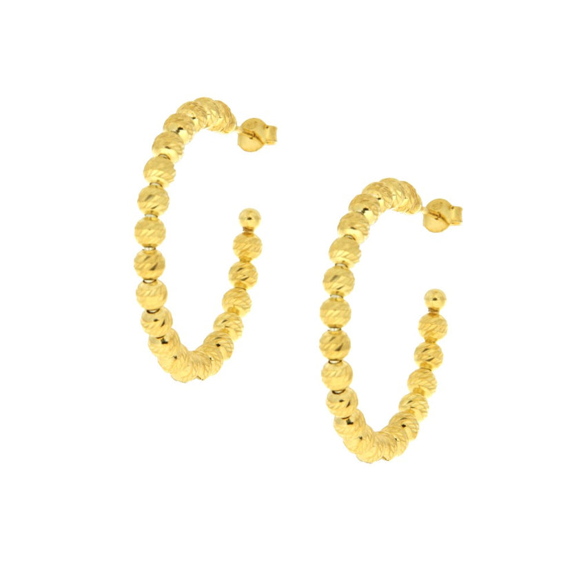 EARRINGS YELLOW SILVER 925 - 96978