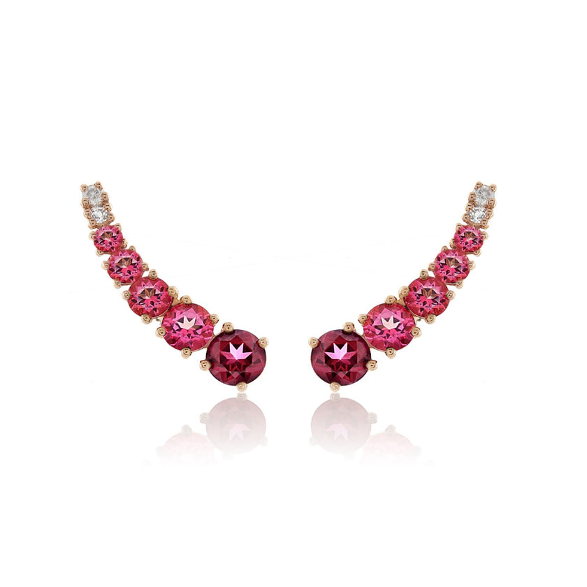 EARRINGS PINK GOLD 750 & SEMIPRECIOUS STONES - 97057