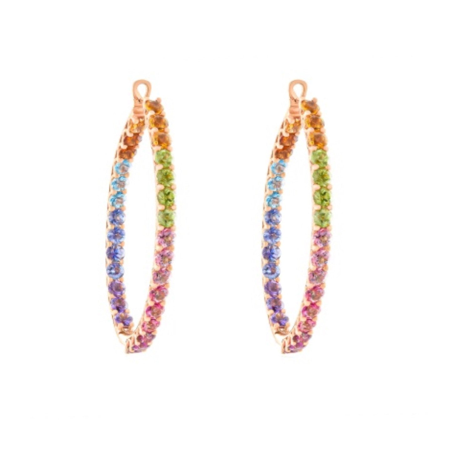 EARRINGS GOLD 750 & SEMIPRECIOUS STONES - 97065