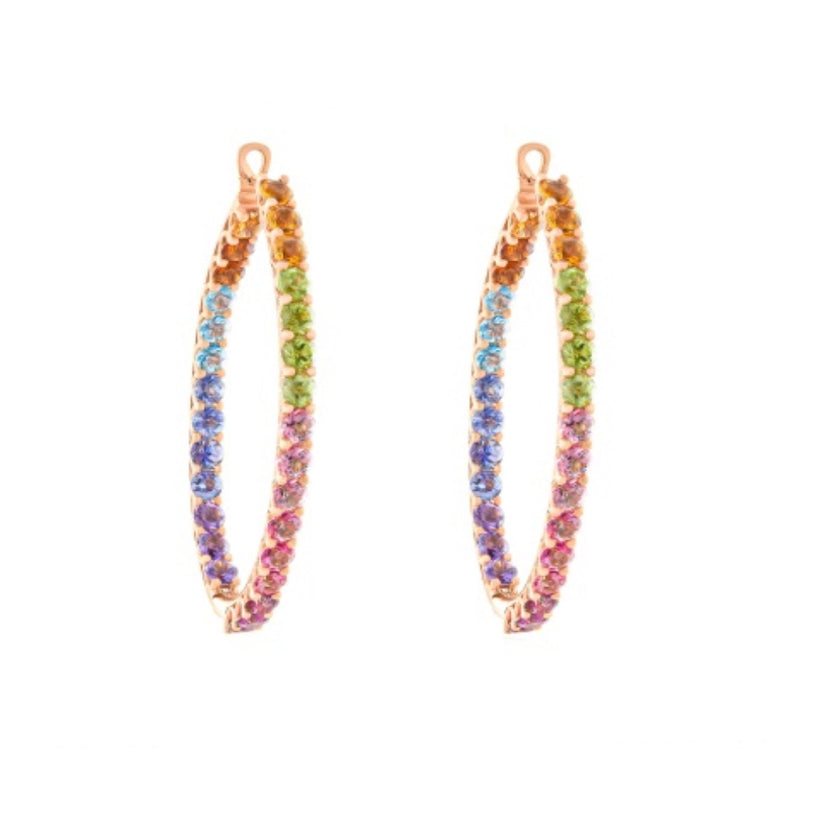 EARRINGS GOLD 750 & SEMIPRECIOUS STONES - 97065