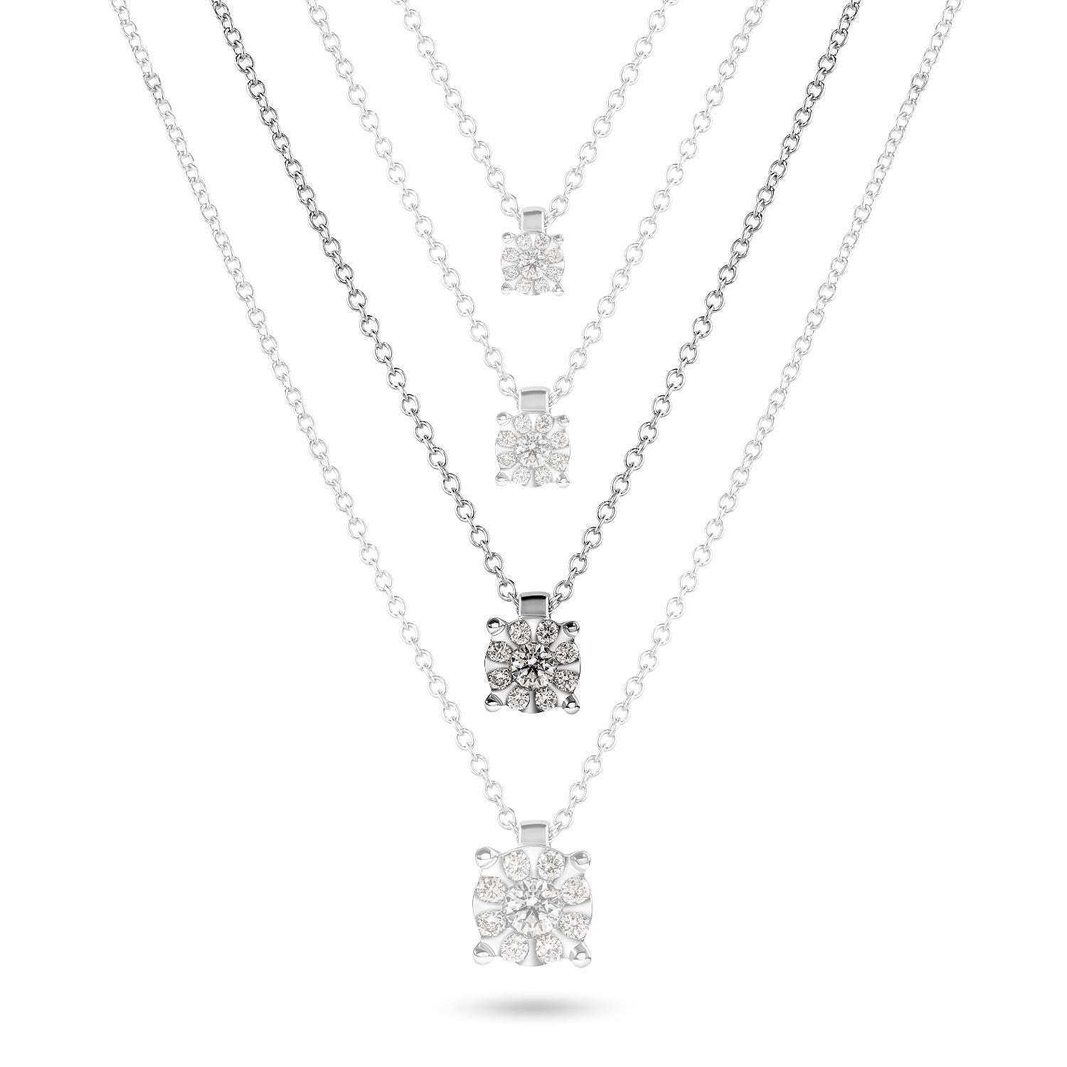 NECKLACE WHITE GOLD 750 & PRECIOUS STONES - 97177