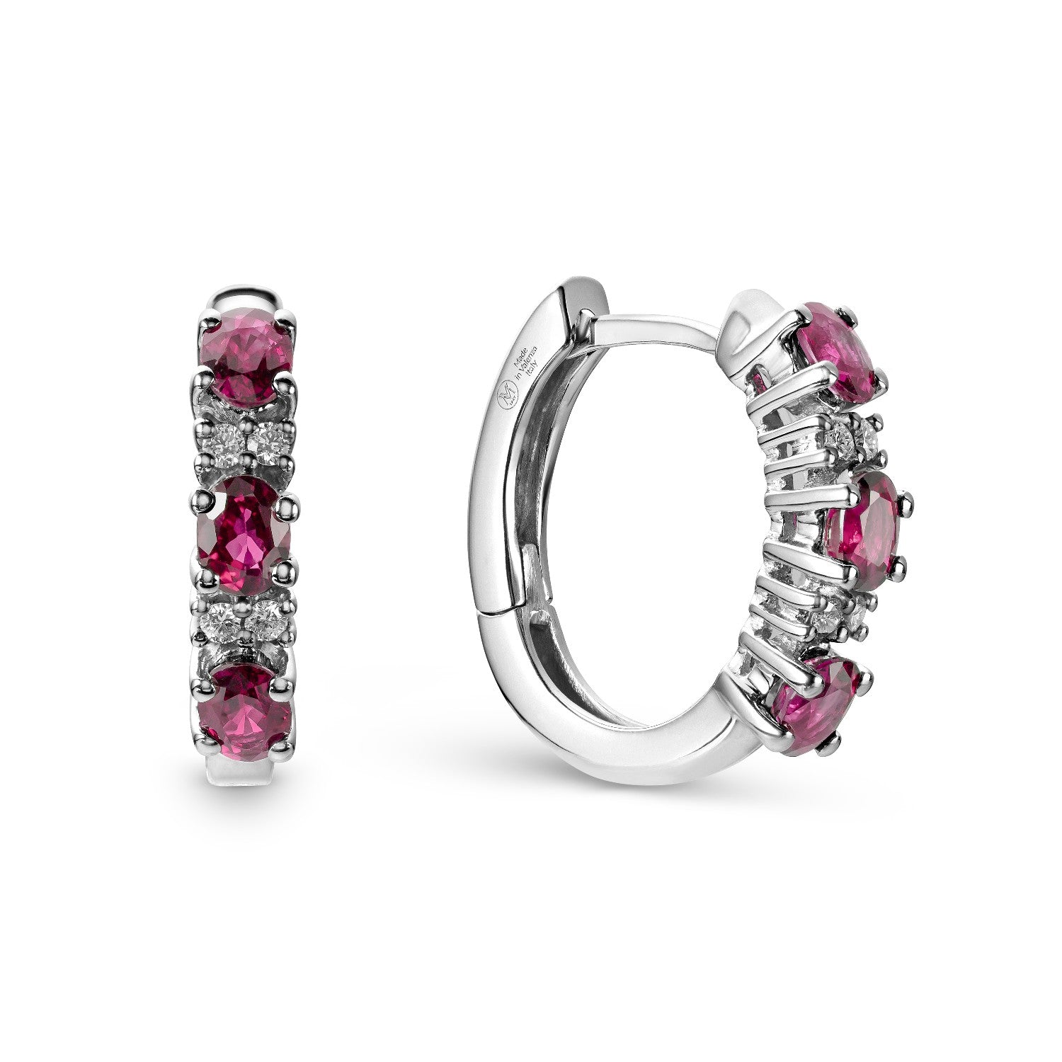 EARRINGS WHITE GOLD 750 & PRECIOUS STONES - 97181