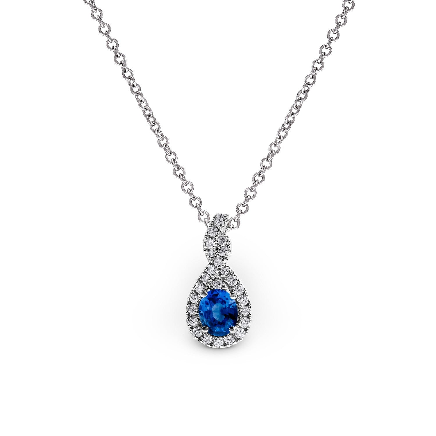 NECKLACE WHITE GOLD 750 & PRECIOUS STONES - 97191