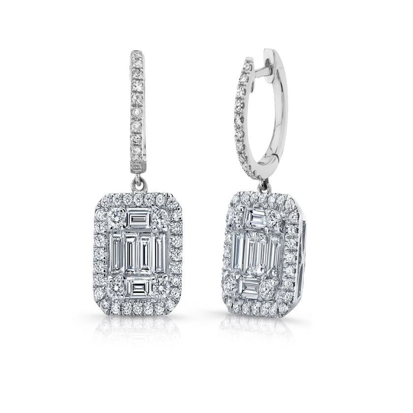 EARRINGS WHITE GOLD 750 & PRECIOUS STONES - 97201