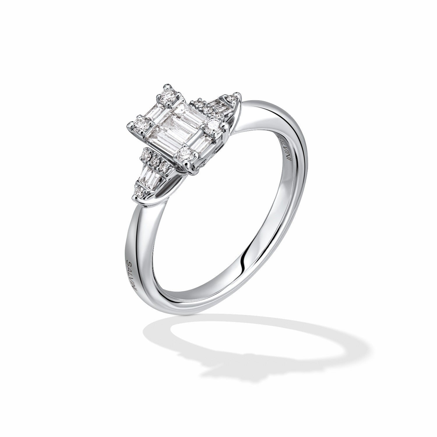 RING WHITE GOLD 750 & PRECIOUS STONES - 97238