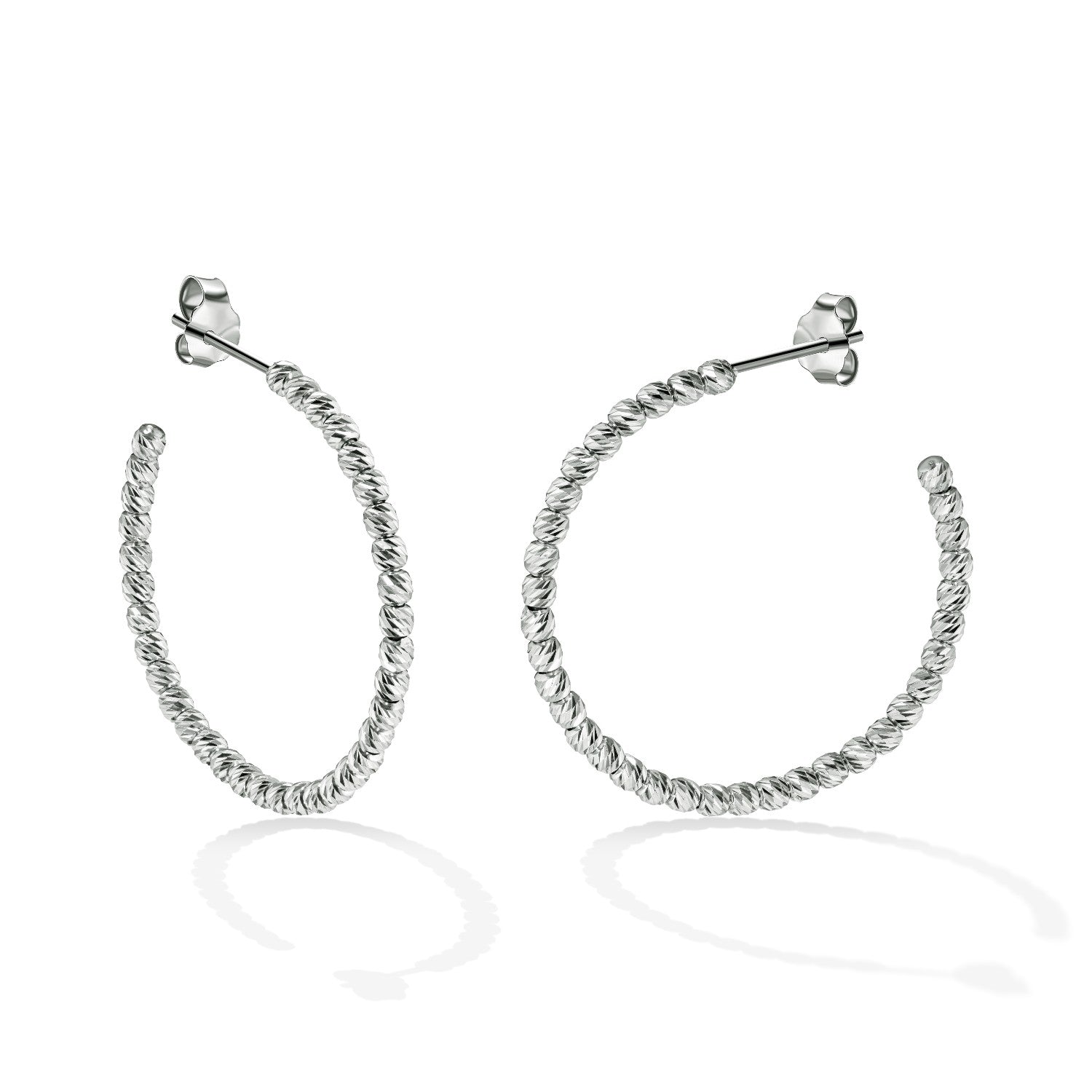 EARRINGS WHITE GOLD 585 - 97284