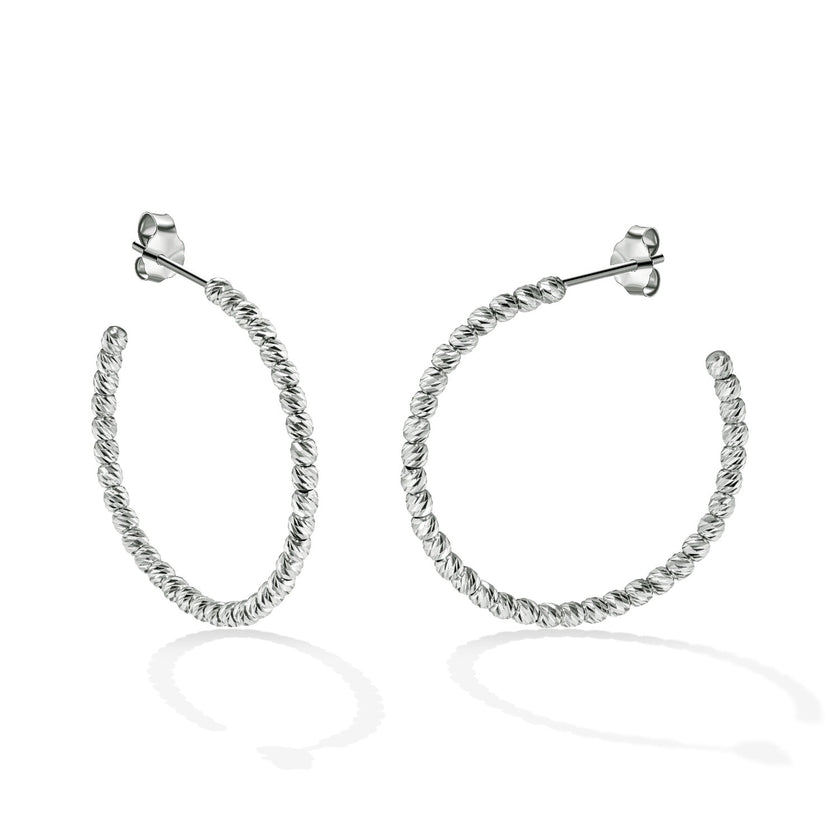 EARRINGS WHITE GOLD 585 - 97284