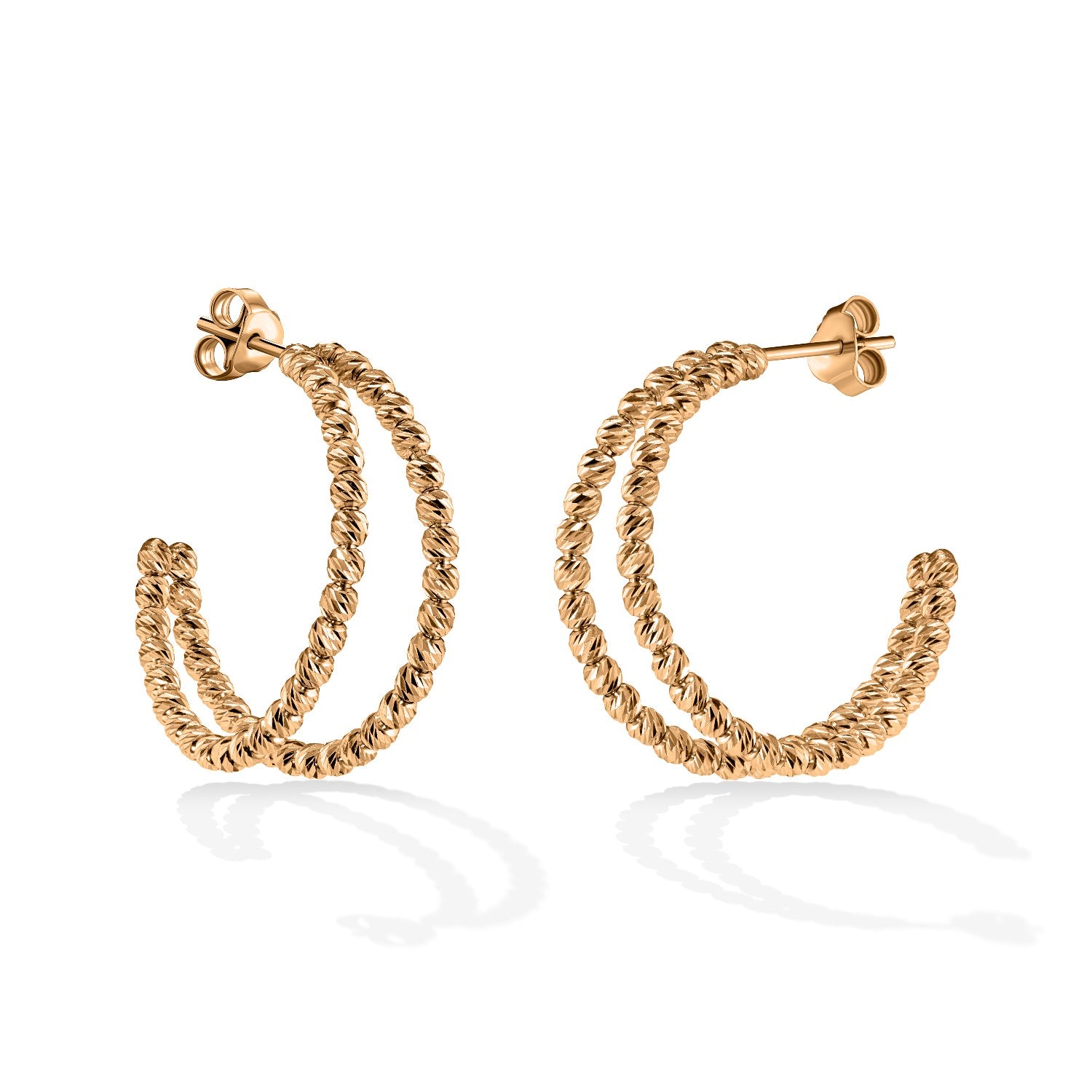 EARRINGS PINK GOLD 585 - 97470