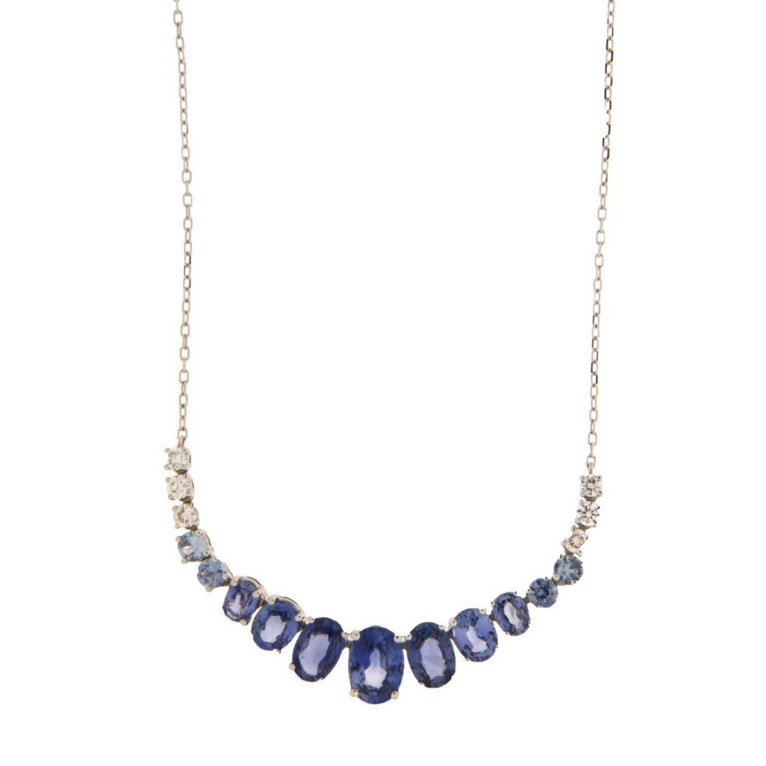 NECKLACE WHITE GOLD 750 & PRECIOUS STONES - 97482